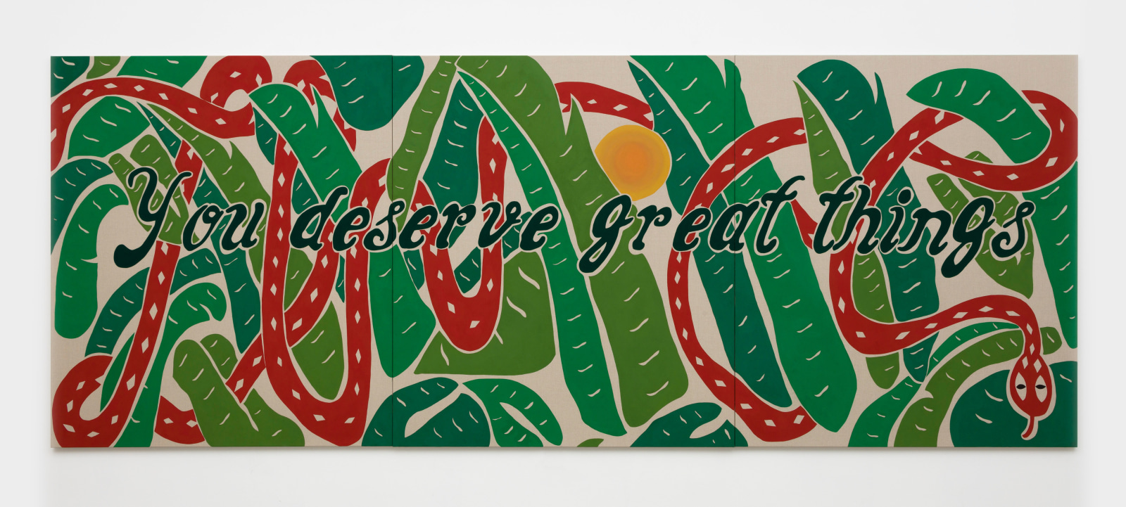 Joel Mesler, Untitled Triptych (You Deserve Great Things), 2020