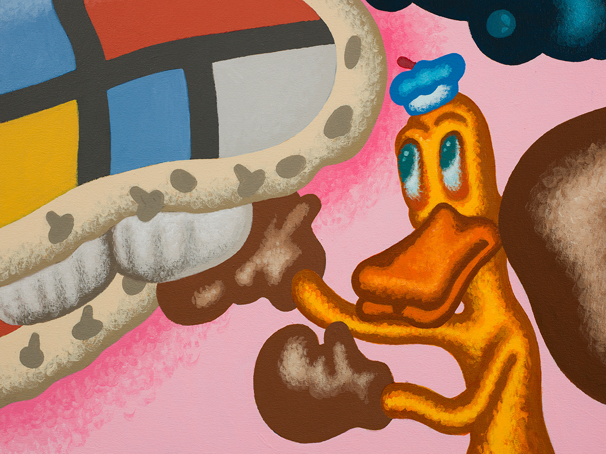 Peter Saul Mondrian Duck, 2015