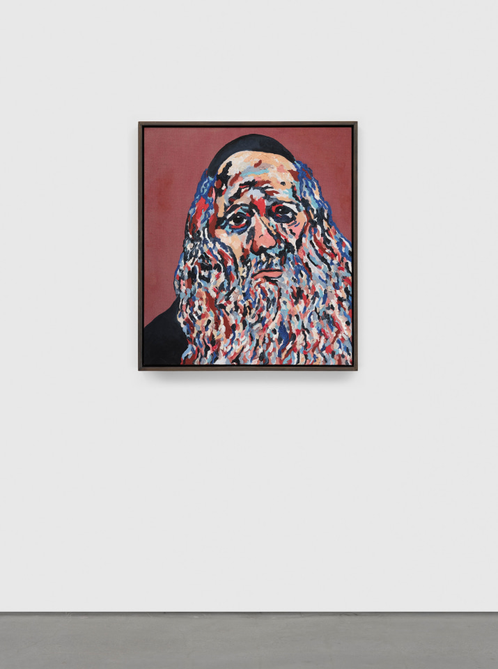 Joel Mesler, Rabbi with red blue, 2023