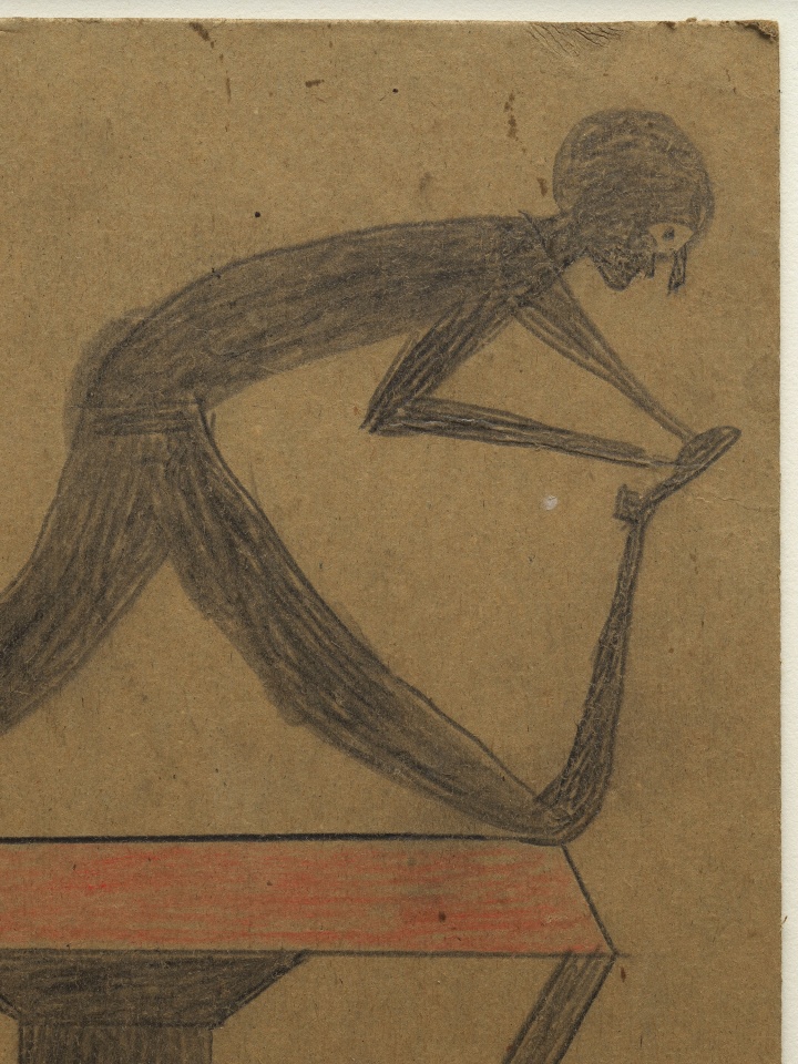 Bill Traylor, Untitled (Figures/Construction), c. 1939 - 1942