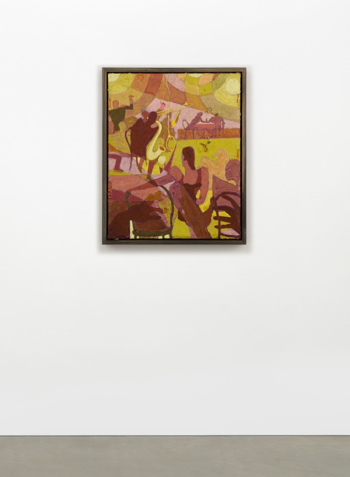 Derek Fordjour, Color Study Charleston (after Aaron Douglas), 2025