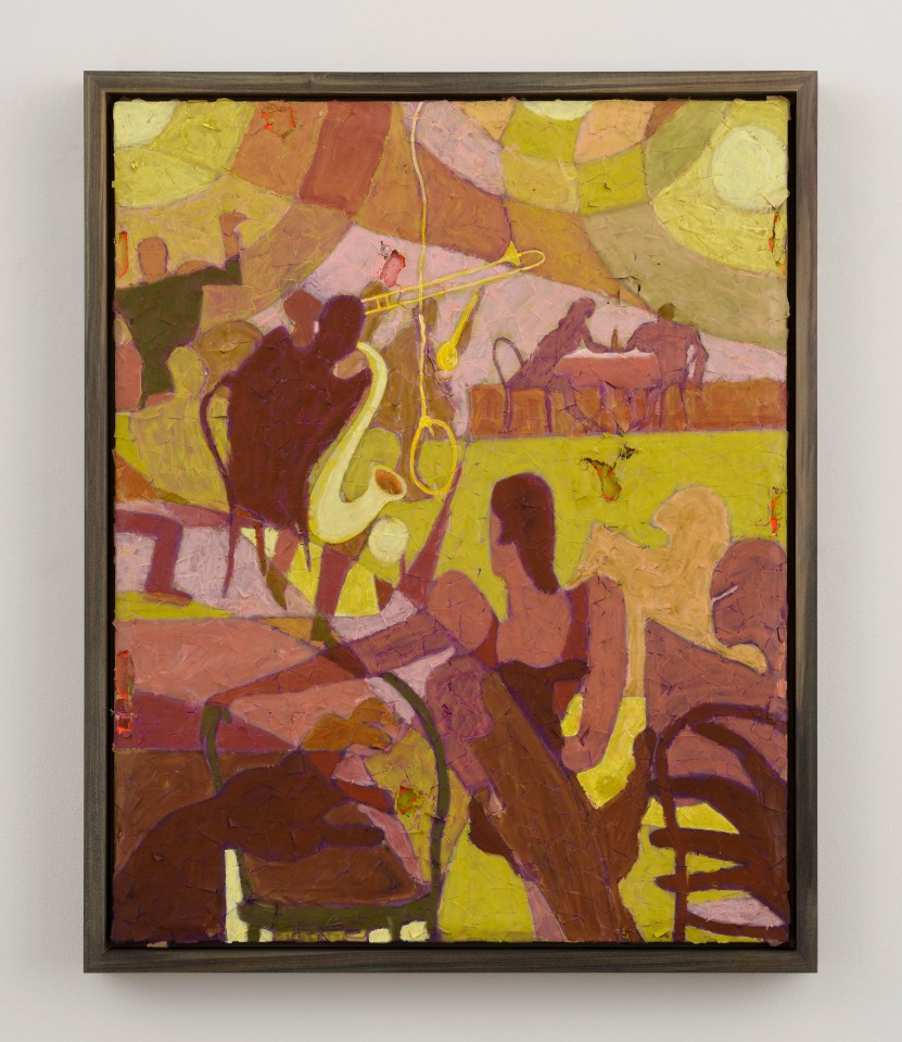 Derek Fordjour, Color Study Charleston (after Aaron Douglas), 2025