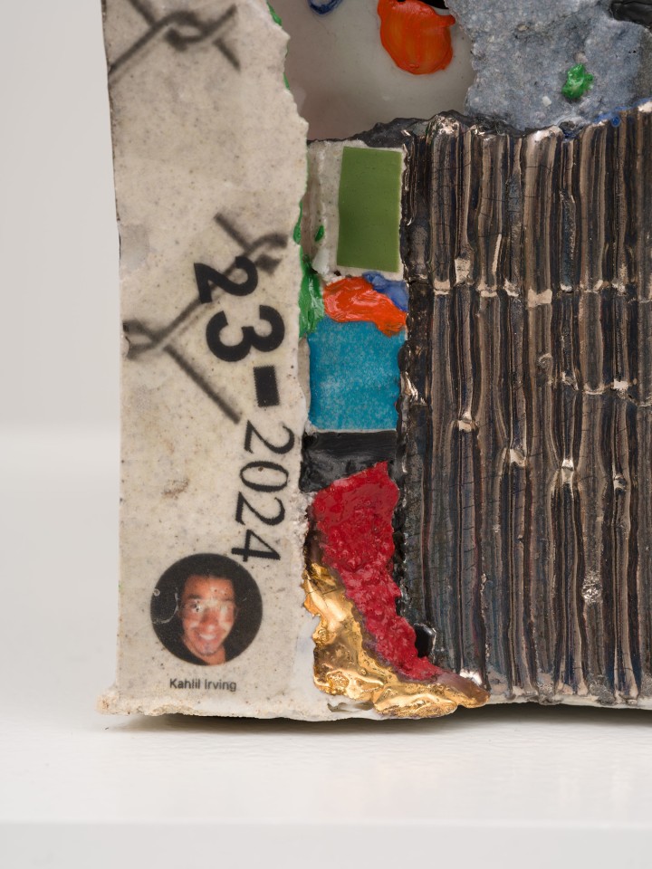 Kahlil Robert Irving, SKYTUBE &amp;amp; Silver Chalice \ Concrete tears embedded jewels (take me as I am) PIPE, 2023&ndash;2024