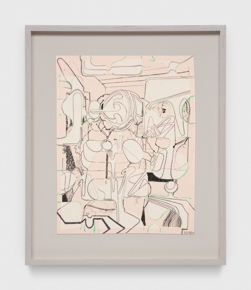 Michael Williams, Untitled Puzzle Drawing (Tunnel), 2022