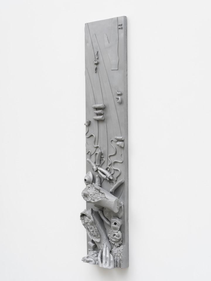 Isabelle Cornaro, Streams II (#7, Aluminum), 2019
