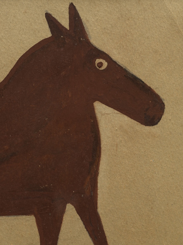 Bill Traylor, Untitled (Brown horse), c. 1939 - 1942