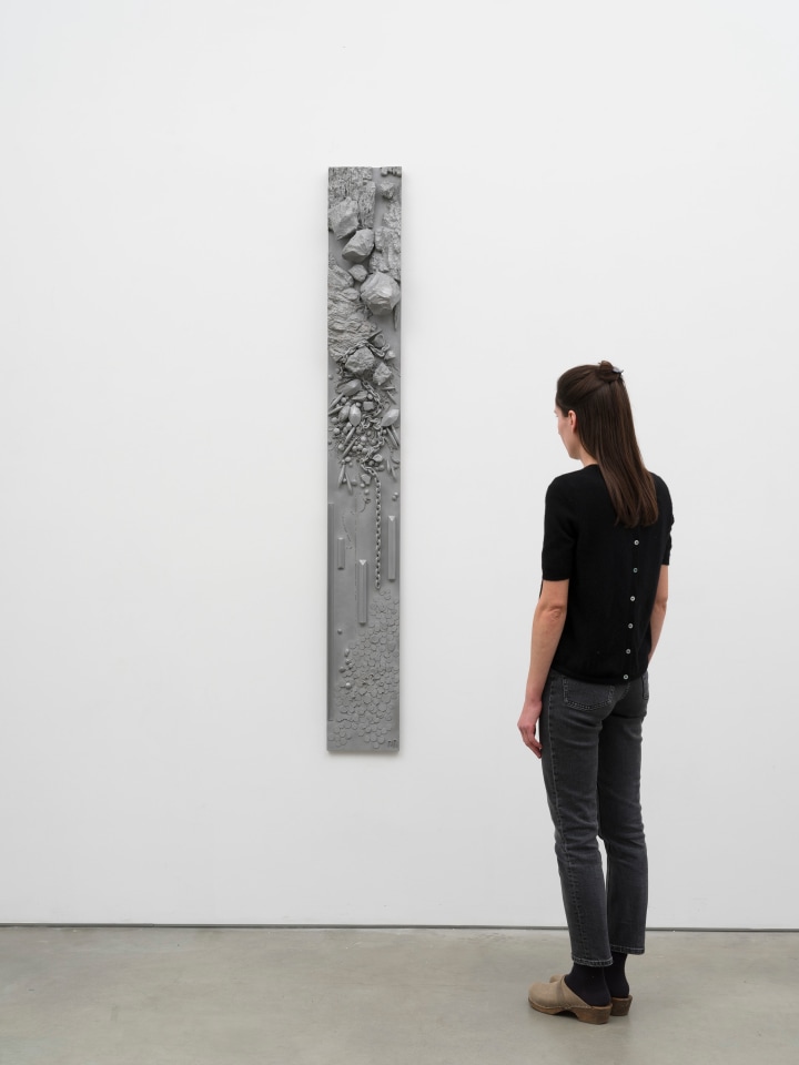 Isabelle Cornaro, Streams II (#3, Aluminum), 2019