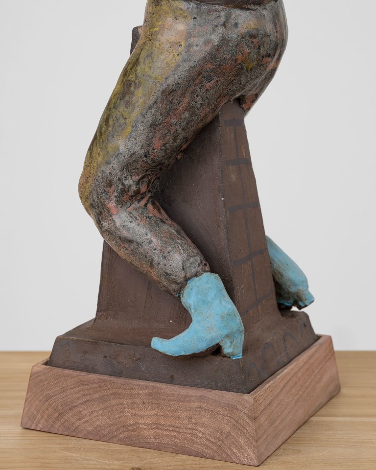 Jared Buckhiester, Man in blue boots carrying man in green boots, 2023