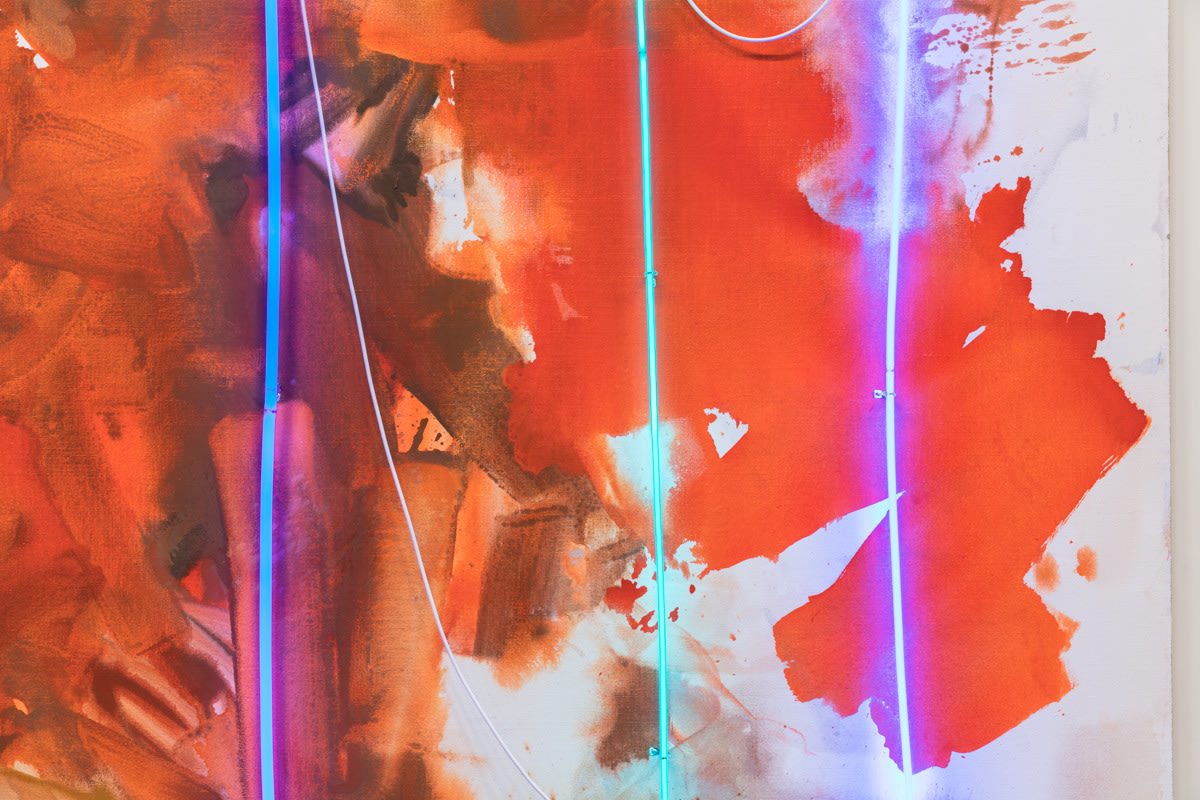Mary Weatherford Blue Cut Fire, 2017