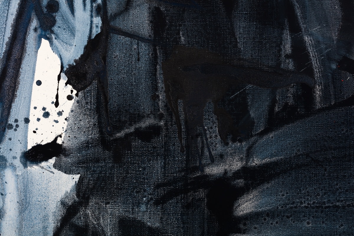 Mary Weatherford two figures, 2016