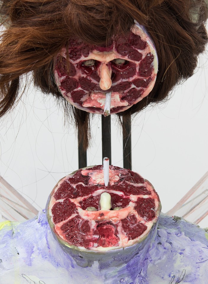 David Altmejd, Smoking with Oneself, 2021