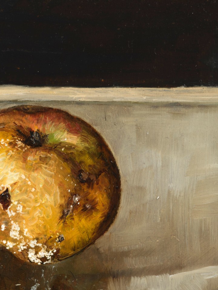 Karol Palczak, Gnijące jabłko na szybie, 2024