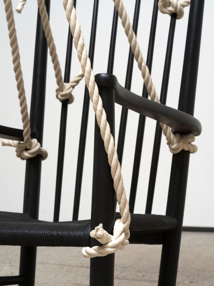 Ricky Swallow Rocking Chair with Rope (meditation chair #1), 2020