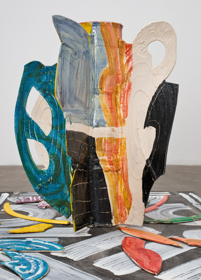 Betty Woodman Aztec Vase and Carpet: Bumble Bee, 2013