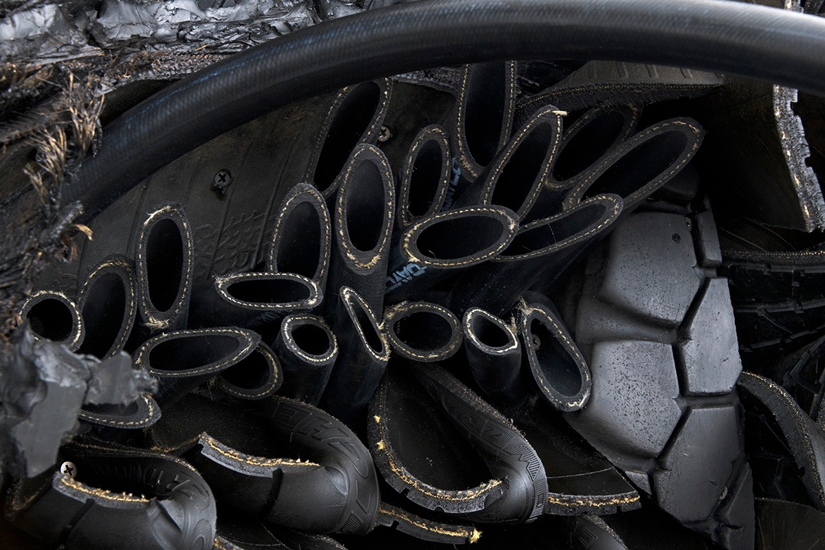 Chakaia Booker, Eminent Domain, 2010 (detail)