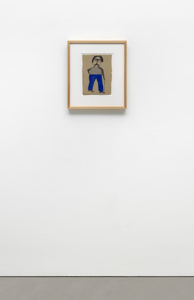 Bill Traylor, Untitled (Man with Blue Pants and Cane), c. 1939 - 1941