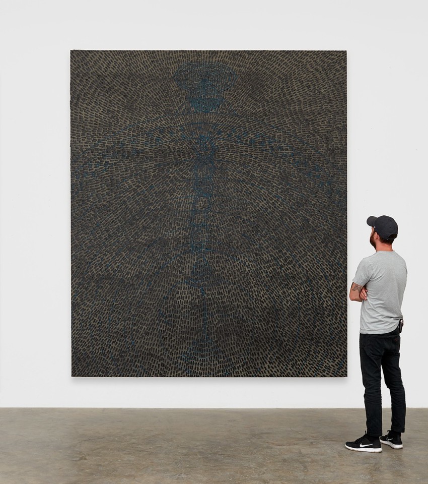 Jennifer Guidi Universal Order (Universe Mandala SF #3G, Black, Black Sand),&nbsp;2017