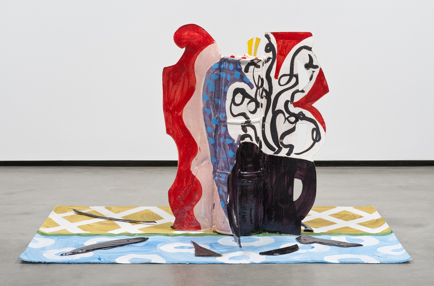 Betty Woodman Aztec Vase and Carpet # 6 Easter, 2014