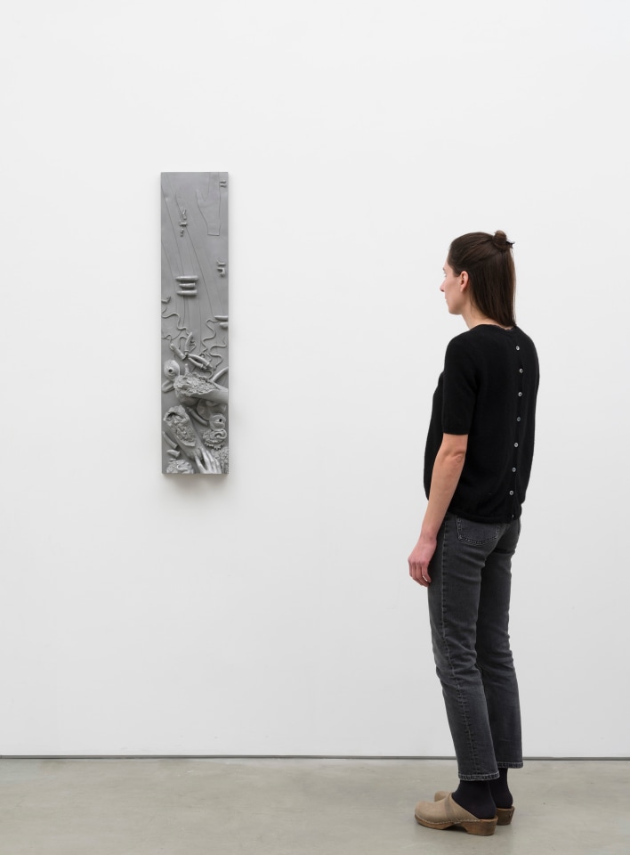 Isabelle Cornaro, Streams II (#7, Aluminum), 2019