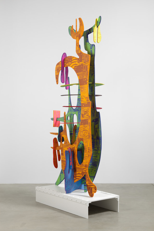 Aaron Curry An (Needle Mose-pinche cloths pins), 2011