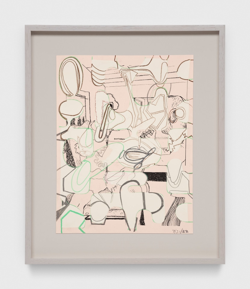 Michael Williams, Untitled Puzzle Drawing (Airport), 2022