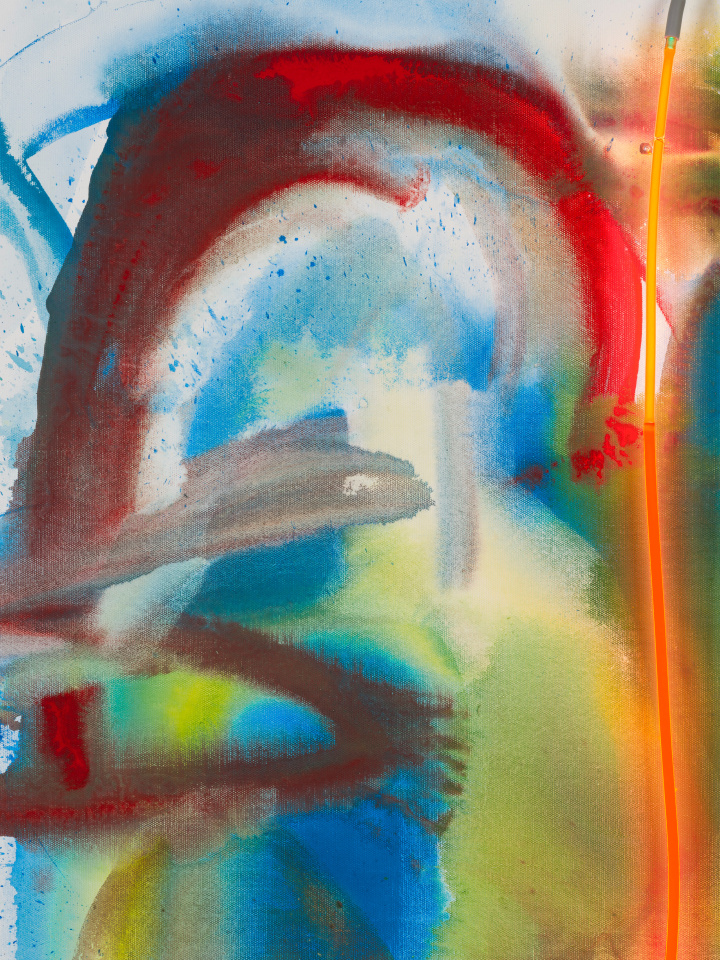 Mary Weatherford, French Orange Citrus Split, 2021