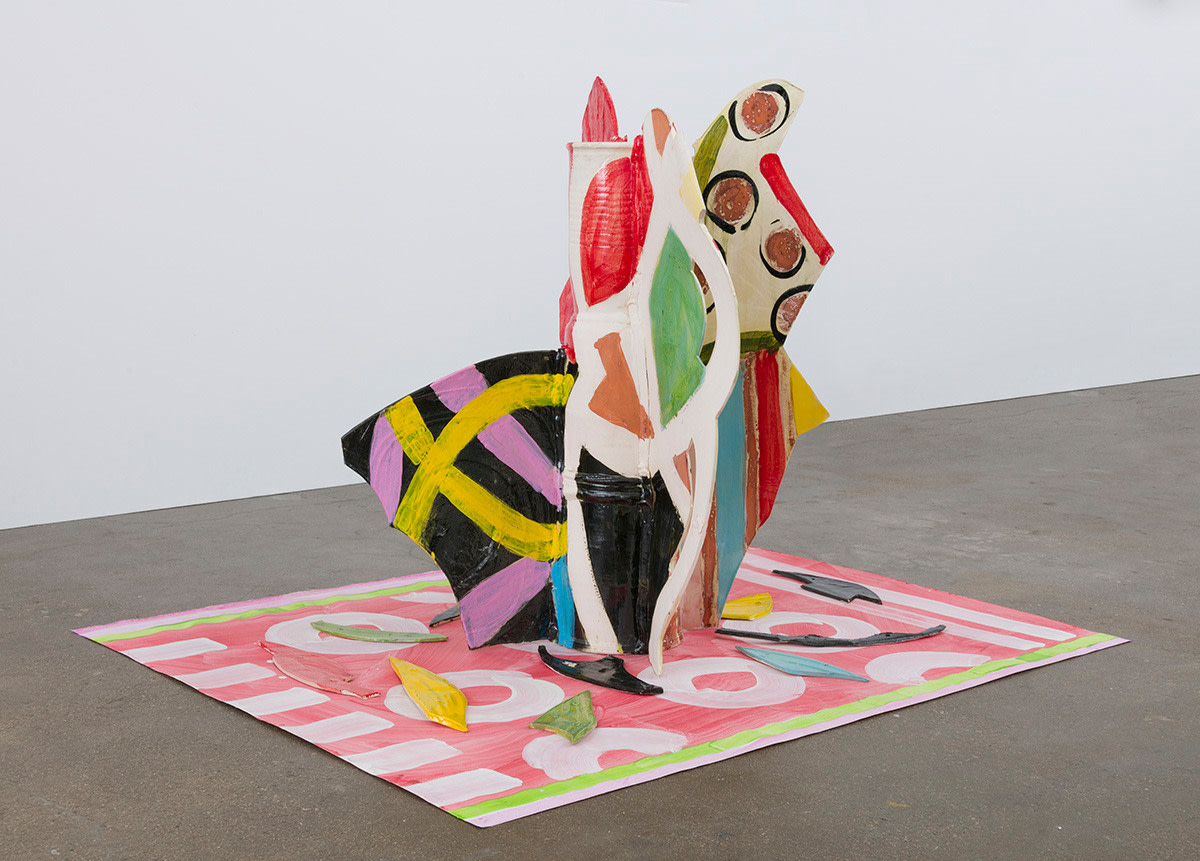 Betty Woodman, Aztec Vase and Carpet #8, 2015