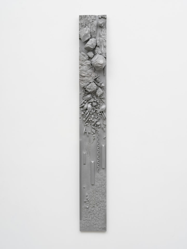 Isabelle Cornaro, Streams II (#3, Aluminum), 2019