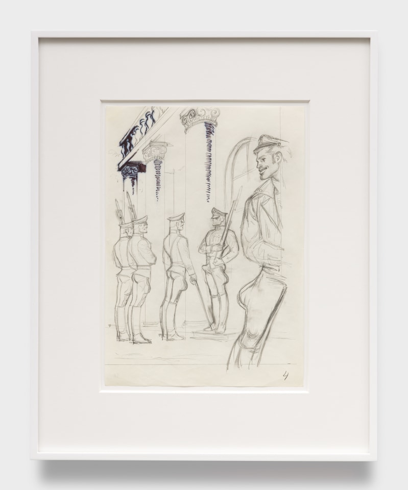 Tom of Finland, Untitled (Preparatory Drawing, from Kake vol. 13 - &quot;Sightseeing&quot;), 1973