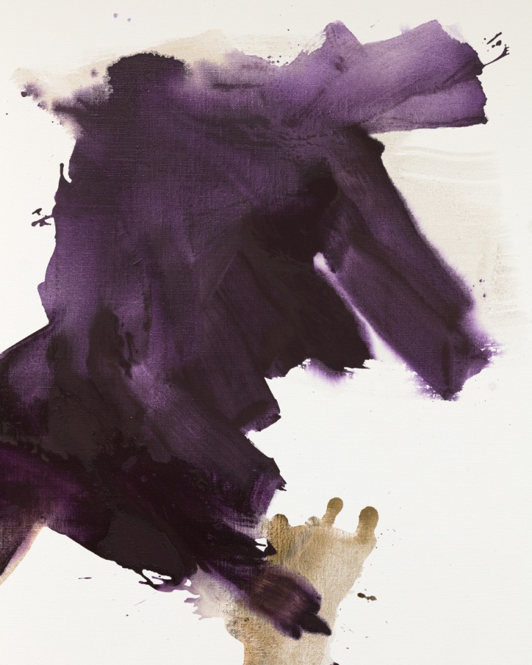 Mary Weatherford purple gecko, 2017