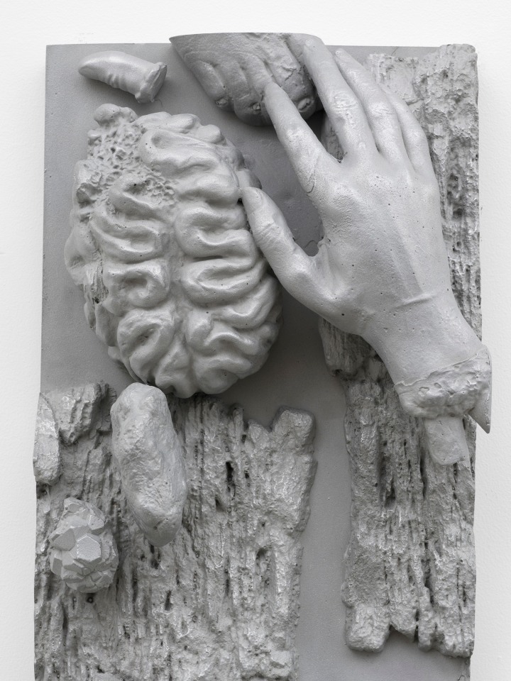 Isabelle Cornaro, Streams II (#4, Aluminum), 2019