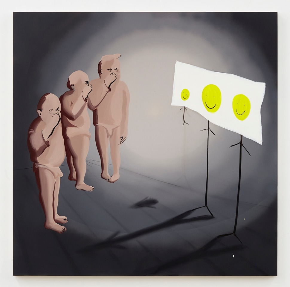 Tala Madani Smiley has no nose, 2015