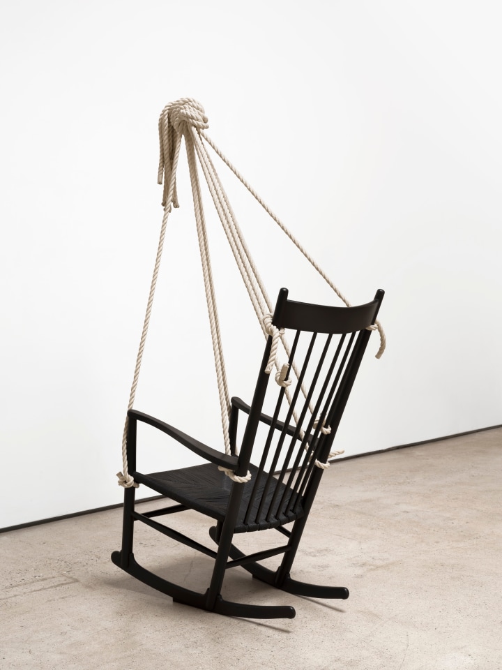 Ricky Swallow Rocking Chair with Rope (meditation chair #1), 2020