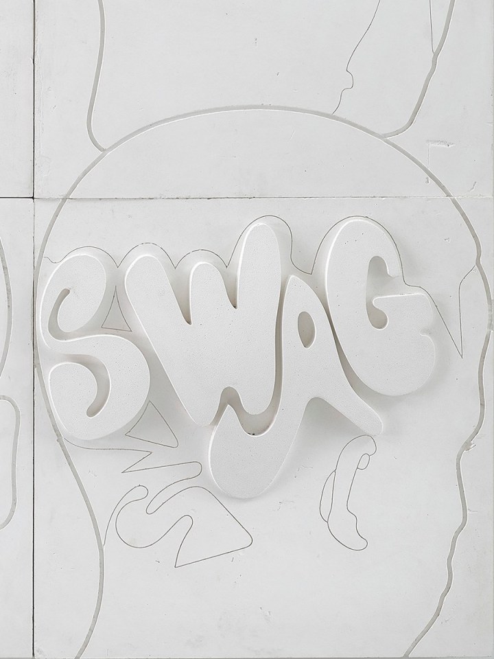 Lauren Halsey, name date / in god&#039;s hands, 2022