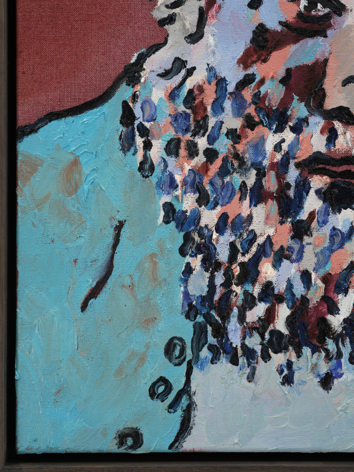 Joel Mesler, Rabbi with blue jacket, 2023