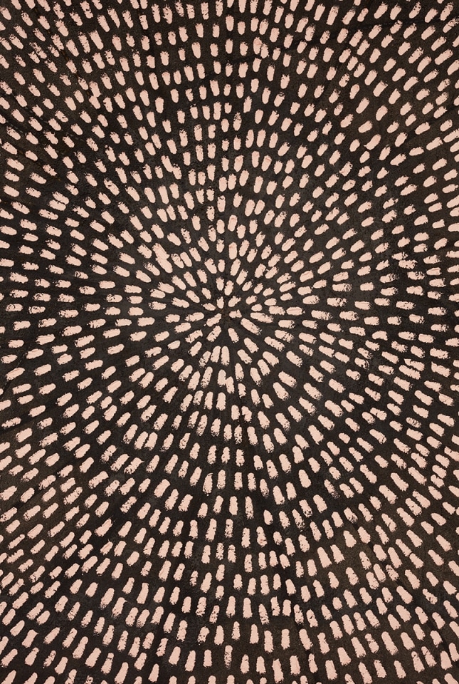 Jennifer Guidi Orion Above (Universe Mandala SF #1G, Light Pink, Black Sand),&nbsp;2017