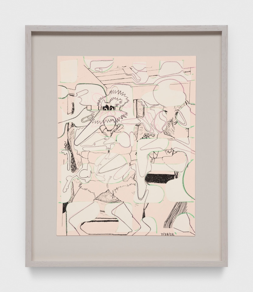 Michael Williams, Untitled Puzzle Drawing (Crying Watercolorist), 2022