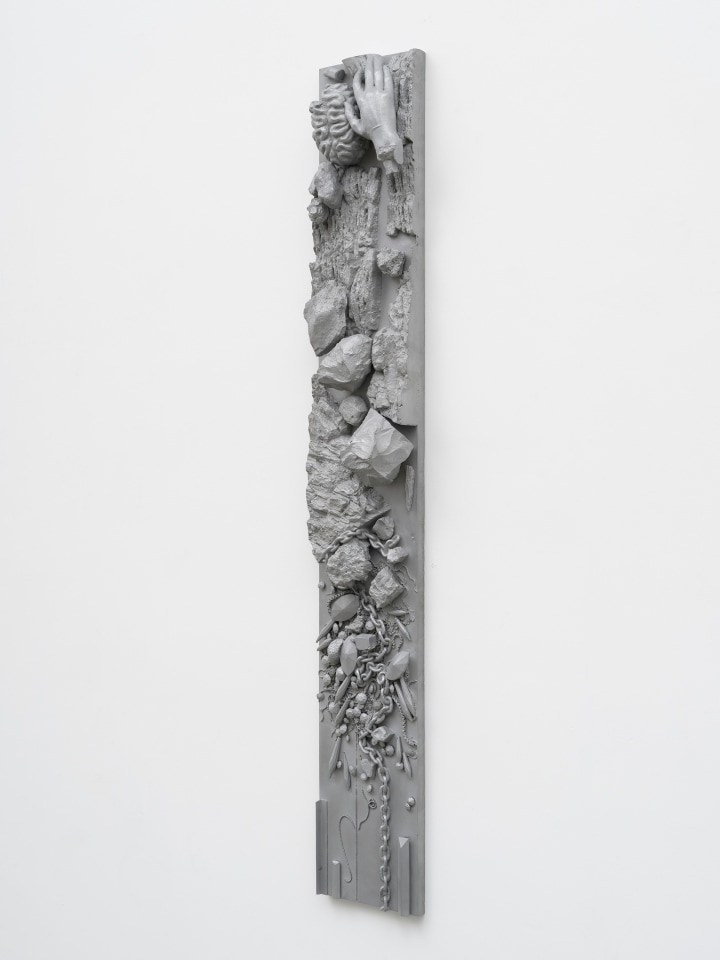 Isabelle Cornaro, Streams II (#4, Aluminum), 2019