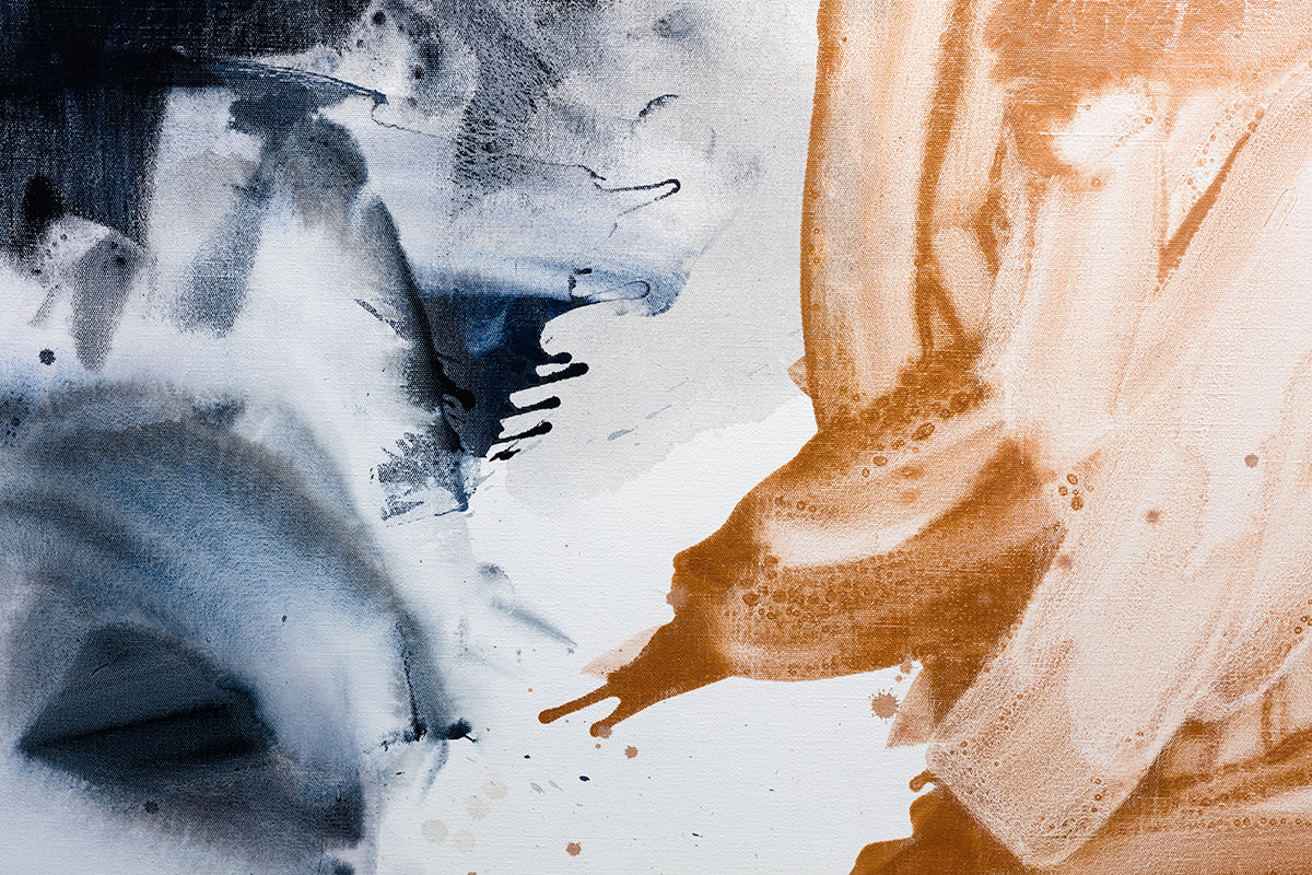 Mary Weatherford two figures, 2016