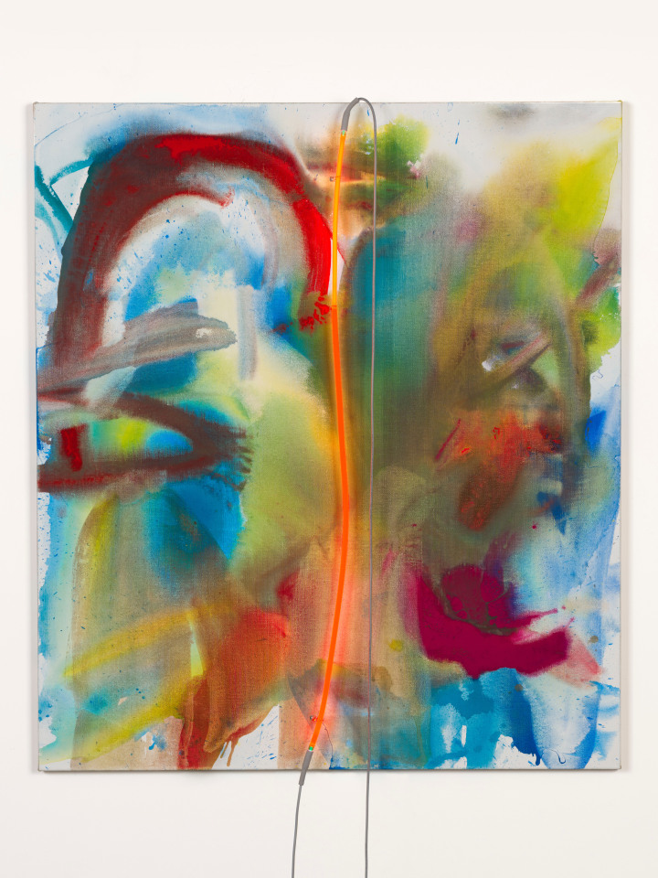 Mary Weatherford, French Orange Citrus Split, 2021