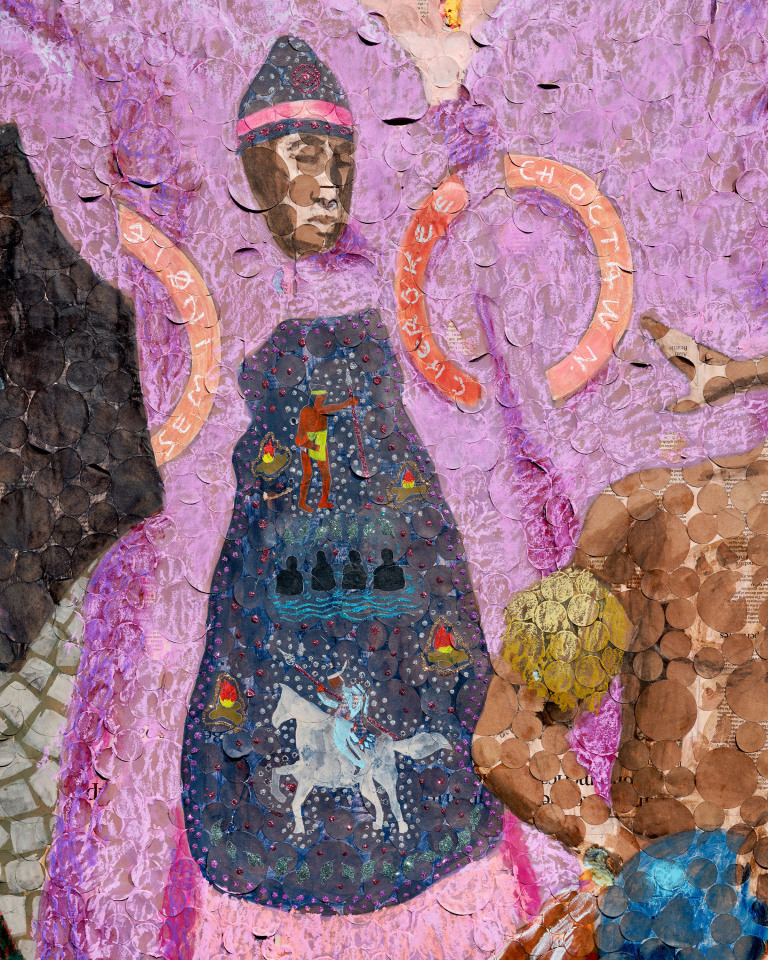 Derek Fordjour, Congo Square, 2025