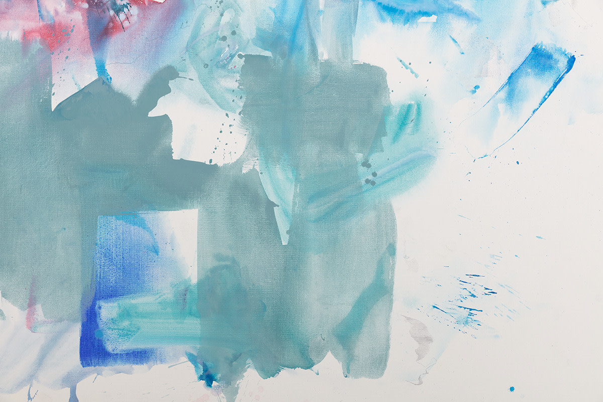 Mary Weatherford blue to blue, 2017