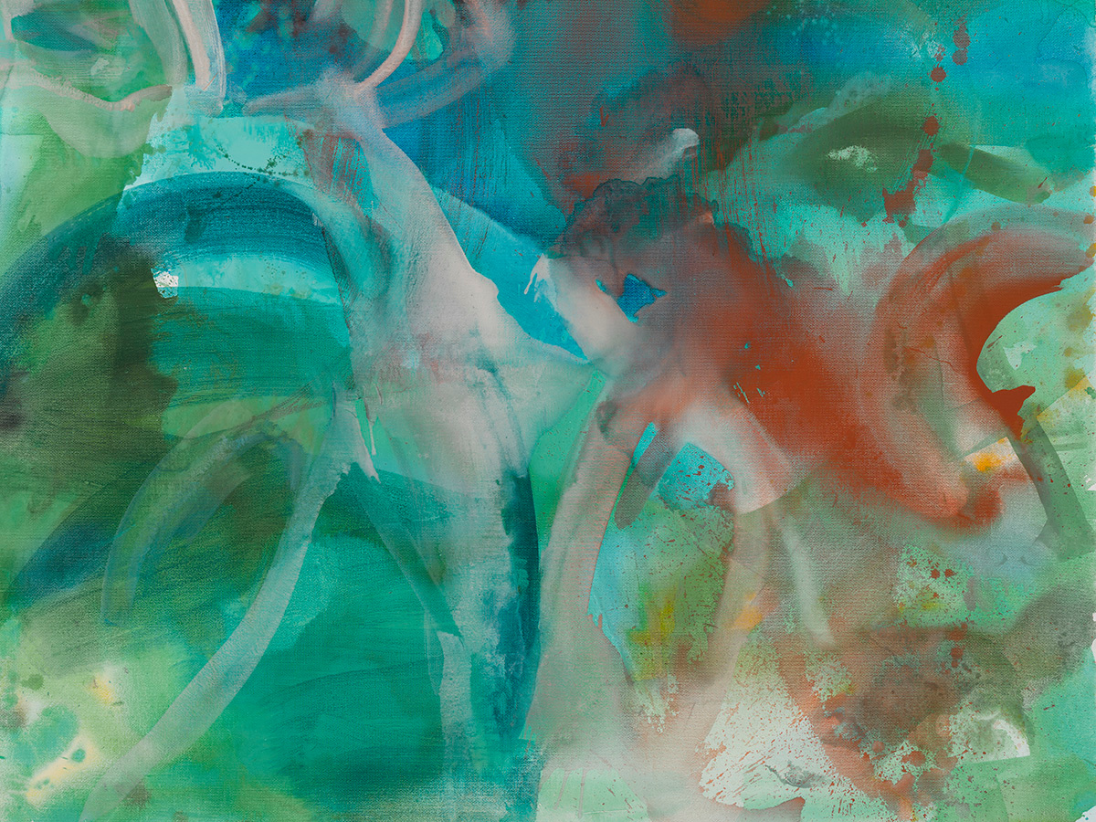 Mary Weatherford, Through the Trees, 2021