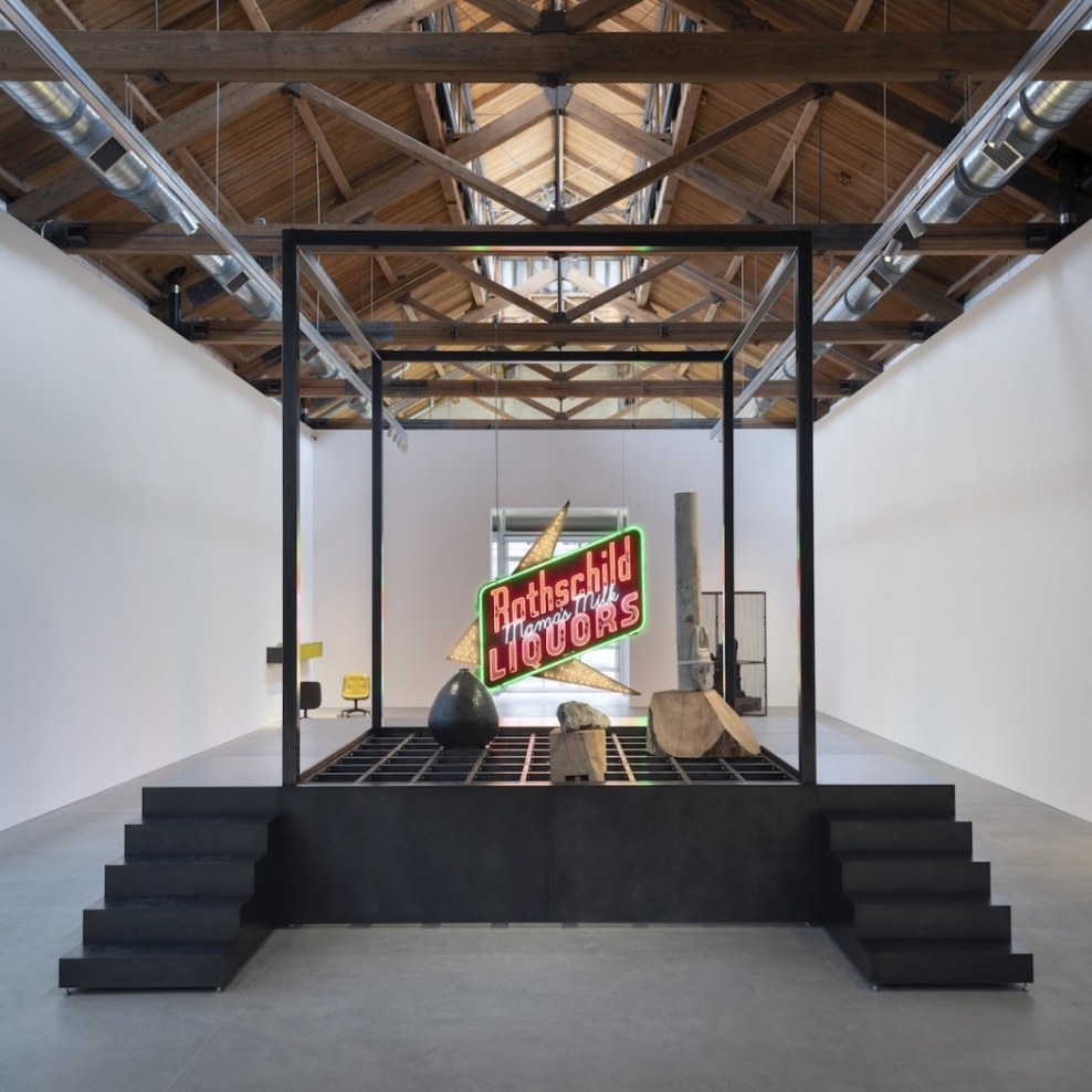 Installation view of&nbsp;Theaster Gates: Every Square Needs a Circle,&nbsp;2019, Gray Warehouse, Chicago.