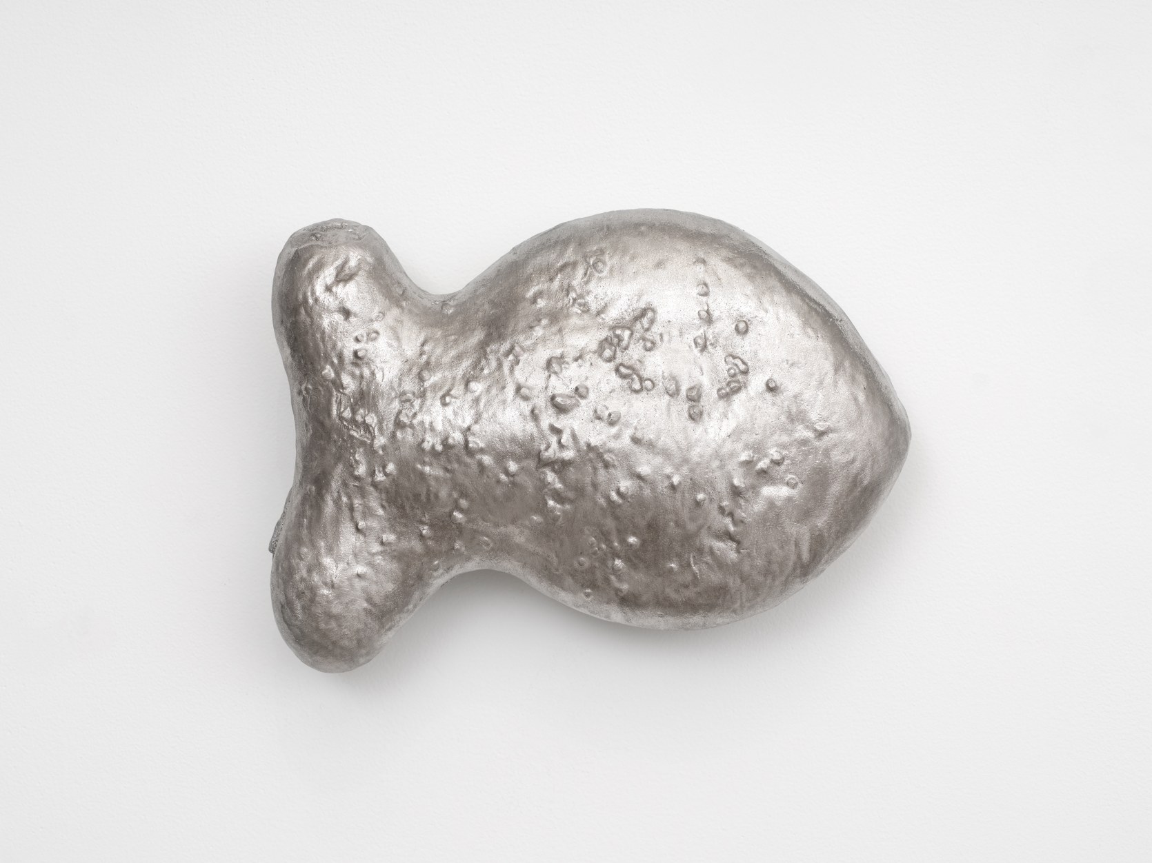 A large aluminum cast gold fish cracker mounted to the wall
