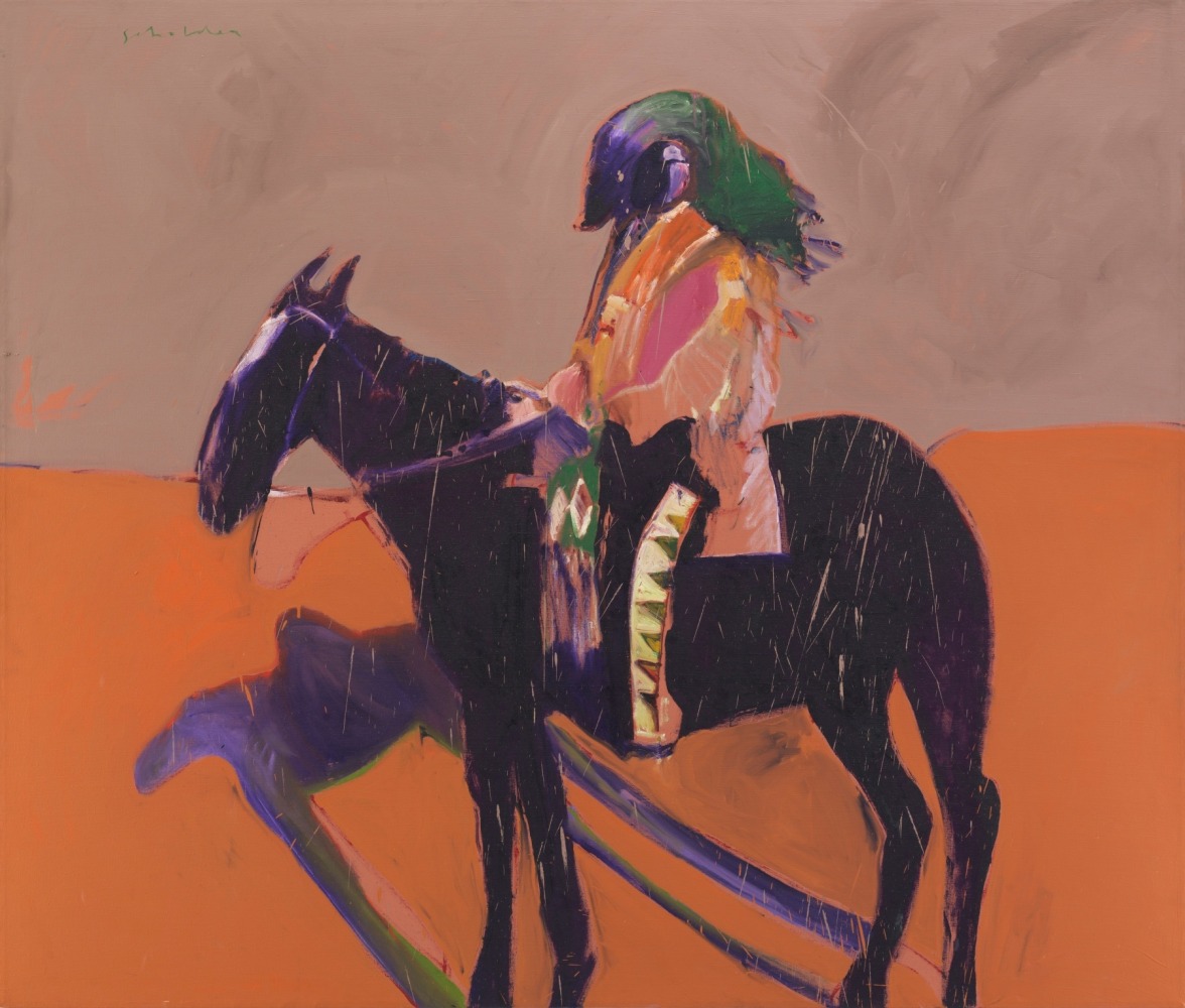 Fritz Scholder
Dakota Portrait, 1977
Oil on canvas
68 x 80 inches
(172.7 x 203.2 cm)