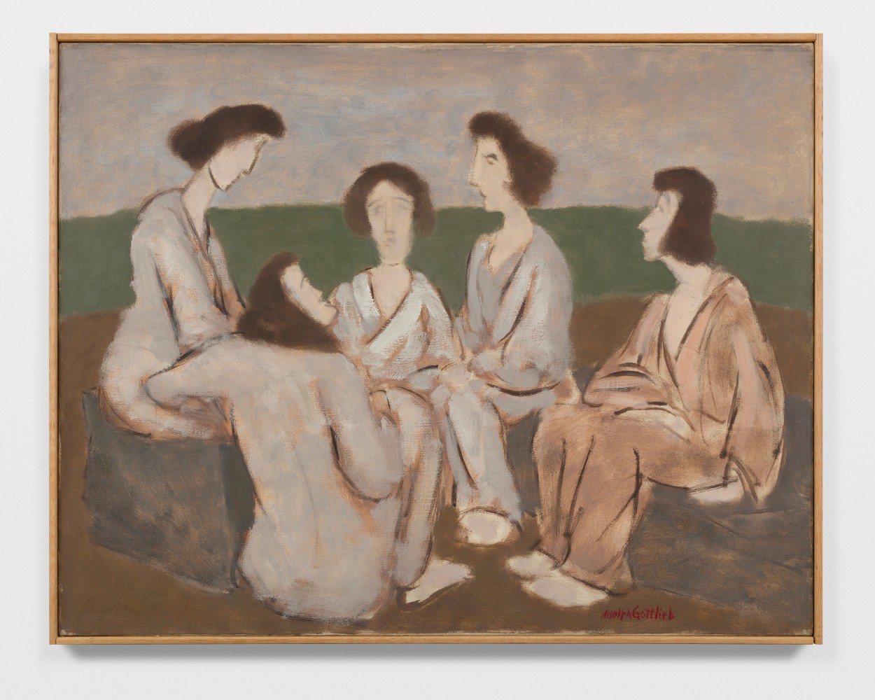 Adolph&amp;nbsp;Gottlieb

CONFERENCE,&amp;nbsp;1935

oil on canvas

24-3/4&amp;quot; &amp;times; 31-7/8&amp;quot; (62.9 cm &amp;times; 81 cm)