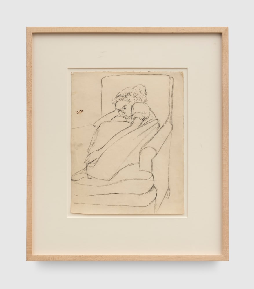 Adolph&amp;nbsp;Gottlieb

UNTITLED (YOUNG GIRL IN CHAIR),&amp;nbsp;c. 1932

crayon on paper

12-1/8&amp;quot; &amp;times; 9-1/2&amp;quot; (30.8 cm &amp;times; 24.1 cm)