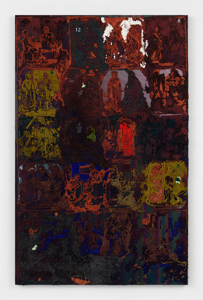 Austin Martin White

Casta3

2023

Acrylic medium, pigment, spray paint, vinyl, 3M reflective fabric, and nylon mesh

78 x 50 inches

198.1 x 127 cm

(AMW 23/028)