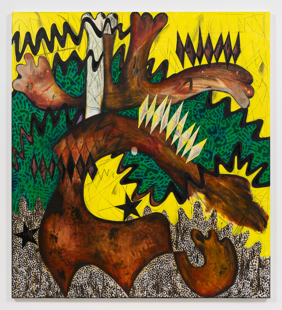 Charline von Heyl

A Child Telling a Joke

2022

Acrylic and crayon on linen

82 x 74 inches

208.3 x 188 cm